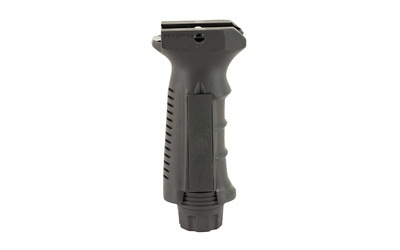 Black tactical vertical foregrip for firearm.