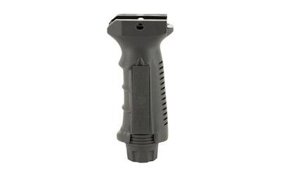 Black tactical vertical foregrip for rifles.