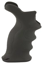 Ergonomic black pistol grip with textured design