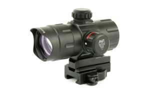 Compact tactical rifle scope with mount