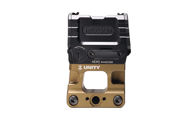 Rifle red dot sight on tan Unity mount