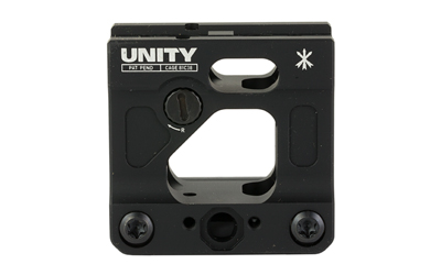Black Unity optic mount plate with screws
