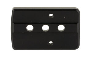 Black metal mounting plate with multiple holes