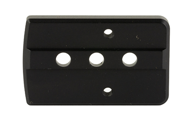 Black metal mounting plate with multiple holes