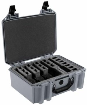 PELICAN VAULT V300 LARGE- - 5 PISTOL CSE PRE CUT FOAM GRY