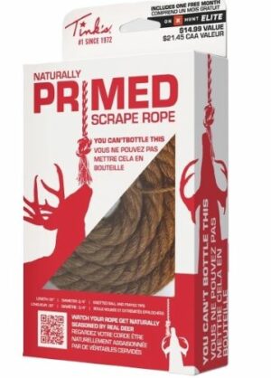 TINKS PRIMED SCRAPE ROPE - 32" KNOTTED