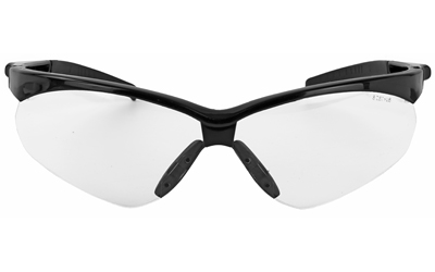 Black safety glasses with clear lenses