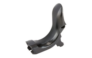 Black molded plastic automotive trim component