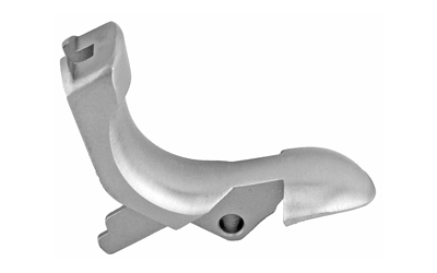 Curved machined metal bracket with mounting hole