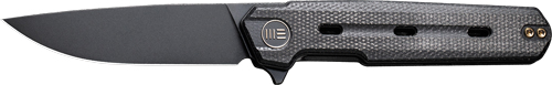 WE KNIFE NAVO 3.25" BLACK - CANVAS MICARTA STONEWASH - Image 2