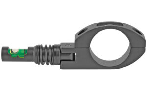 Black handlebar mount with built-in bubble level