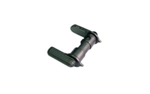 Black AR-15 ambidextrous safety selector switch.