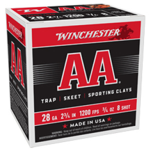 Winchester AA 28 gauge shotgun shells box