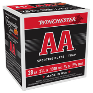 Winchester AA 28 gauge shotgun shells box