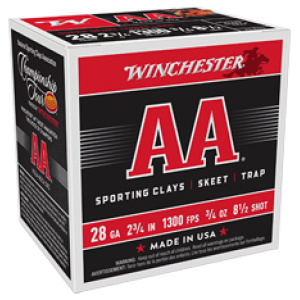 Winchester AA 28 gauge shotgun shells box