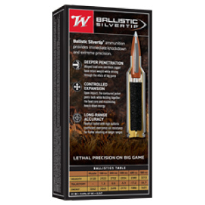Winchester Ballistic Silvertip ammunition box packaging