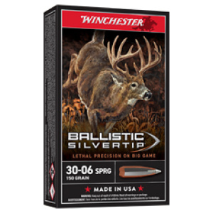 Winchester Ballistic Silvertip Rifle Ammunition .30-06 Sprg 150 gr. PT 2900 fps 20/ct