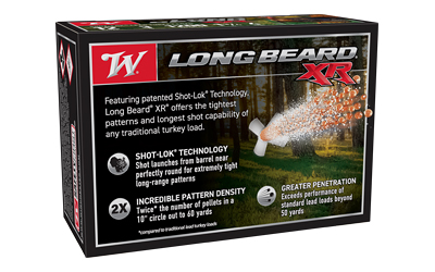 Long Beard XR hunting ammunition box with Shot-Lok technology.