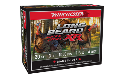 WINCHESTER LONG BEARD XR 20GA - 3" 1-1/4OZ #6 10RD 10BX/CS