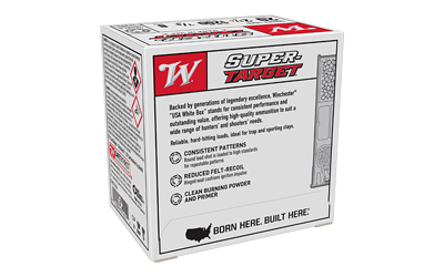 Winchester Super-Target ammunition box, detailed description.