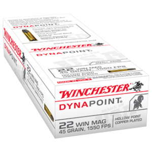 Winchester Dynapoint Rimfire Ammunition .22 WMR 45 gr. DP 1550 fps 50/ct