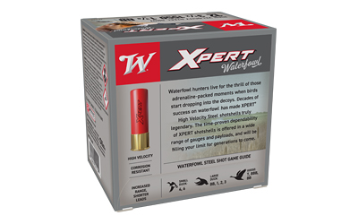 Xpert waterfowl high-velocity steel shot shells box.