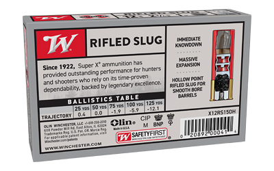 WIN SPRX 12GA 2.75" 1OZ RIFLED 5/250 - Image 2