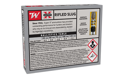 Winchester Super-X rifled slug ammunition box