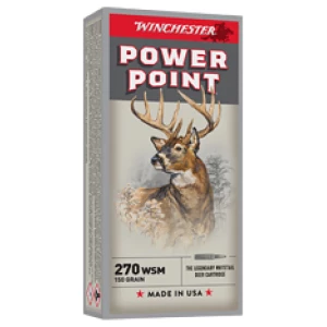 Winchester Power-Point 270 WSM ammunition box