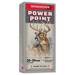 Winchester Power Point ammo box with deer image.