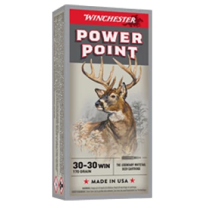 Winchester Power Point ammo box with deer image.
