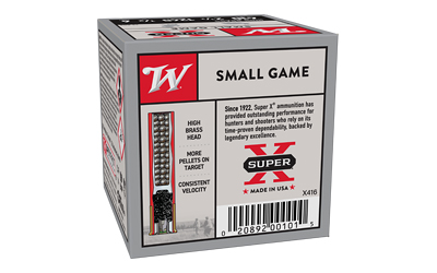 Winchester small game ammunition box, detailed side view.