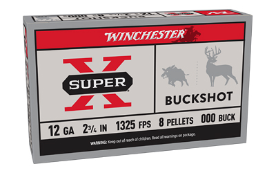 Winchester Super-X Buckshot Shotshells 12 ga 2-3/4" 1325 fps #00 5/ct