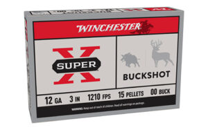 WINCHESTER SUPER-X 12GA 3" - 00 BUCK 15 PELLETS 5RD 50BX/CS