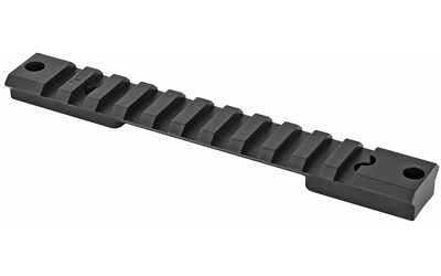 Black Picatinny rail mount on white background