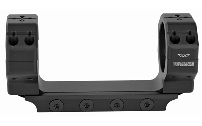 Black tactical rifle scope mount with dual rings