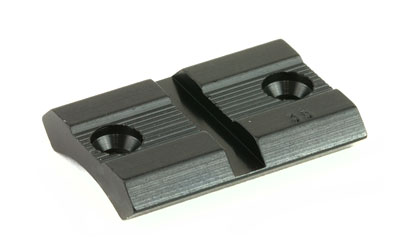 Black metal mounting plate with two screw holes