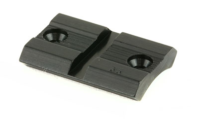 Black metal mounting base with two screw holes