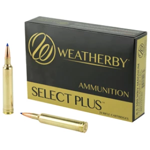 Weatherby Select Plus ammunition box and cartridges
