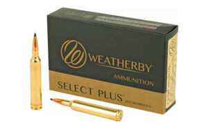 Weatherby Select Plus ammunition box and cartridges