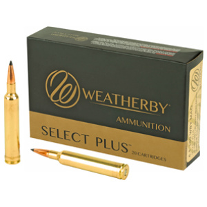 Weatherby Select Plus ammunition box and cartridges