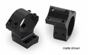 Matte black mounting brackets for optical devices.