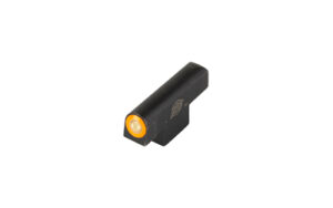 Compact black bike light with yellow lens
