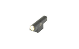 Compact black angled flashlight on white background