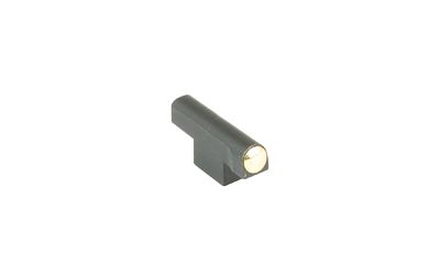 Compact black LED flashlight on white background