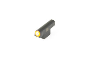 Compact black LED bike light with yellow lens