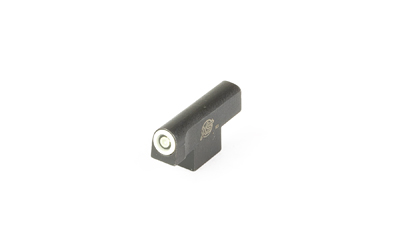 Black pistol rear sight with white dot