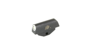 Black pistol front sight with white dot