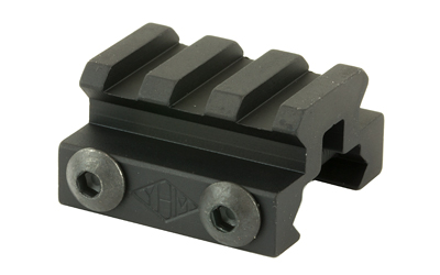 Black Picatinny rail mount adapter with screws