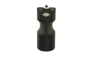 Black textured metal camera grip handle